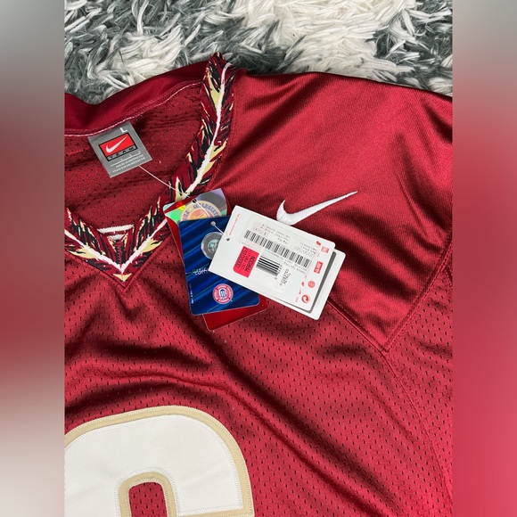 NWT Vintage Nike NCAA FSU Men's Jersey #6 Signed Bobby Bowden Garnet Size Large - Picture 3 of 11